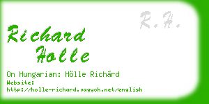 richard holle business card