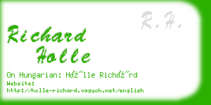 richard holle business card